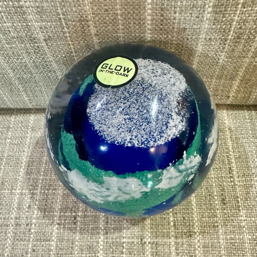 Dynasty Gallery  Blue and Green Art Glass Paperweight - Picture 3 of 5